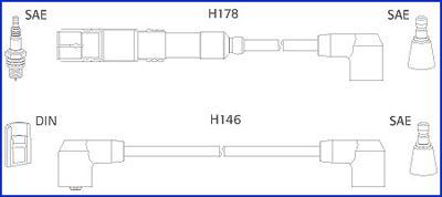 Set cablaj aprinder 134755 HITACHI