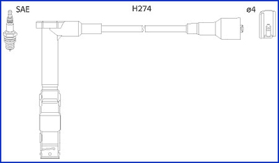 Set cablaj aprinder 134775 HITACHI