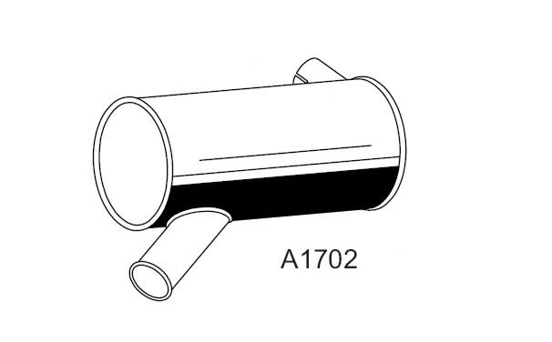 Amortizor zgomot mijloc/spate A1702 XXLMARMITTEITALIANE