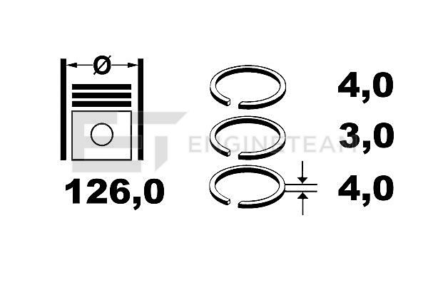 Set segmenti piston R1006800 ET ENGINETEAM