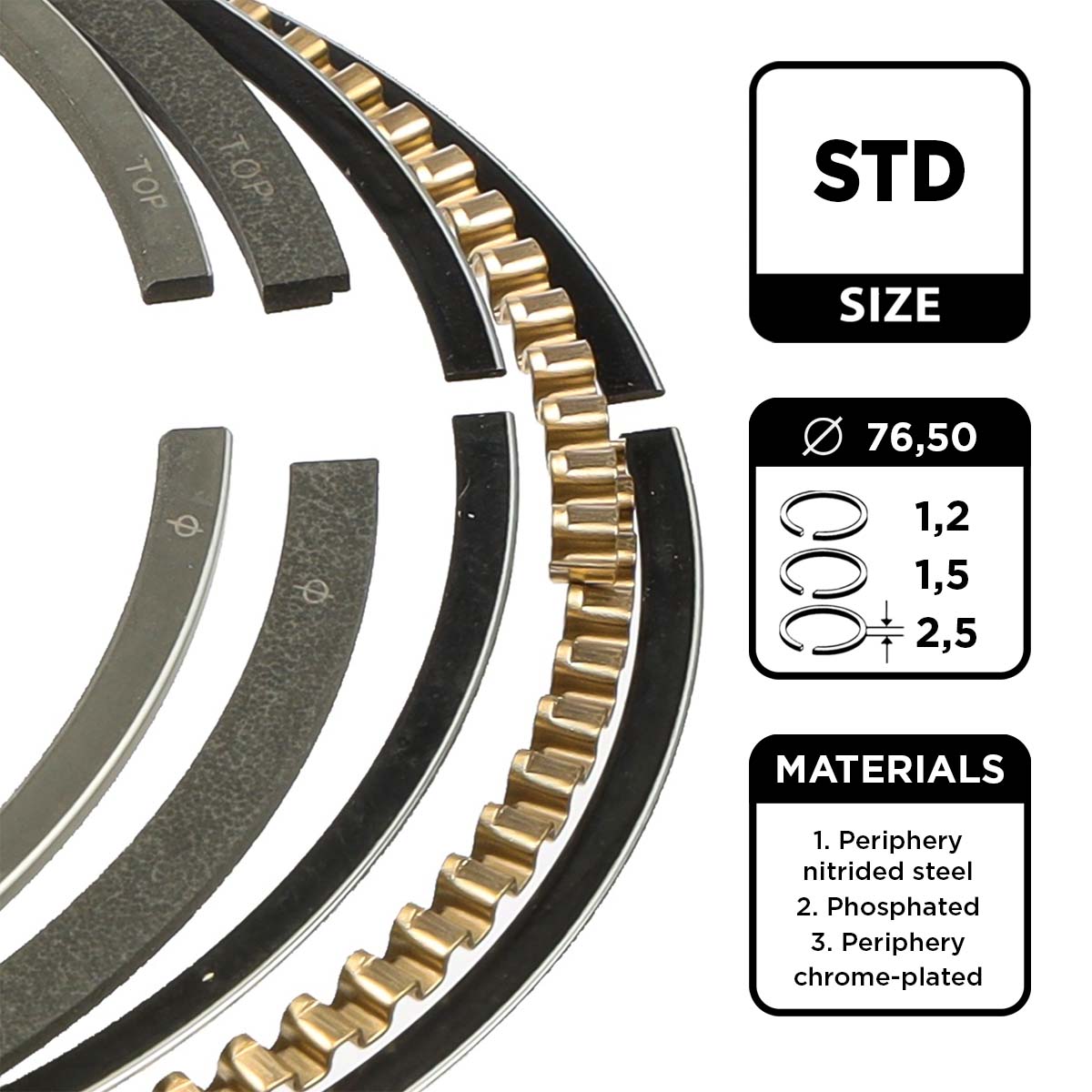 Set segmenti piston R1008000 ET ENGINETEAM