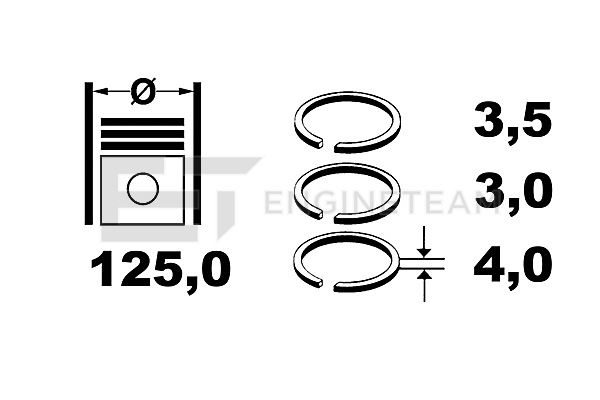 Set segmenti piston R1008300 ET ENGINETEAM