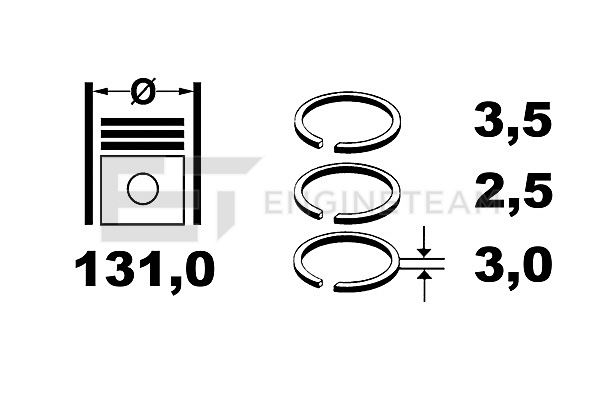 Set segmenti piston R1008500 ET ENGINETEAM