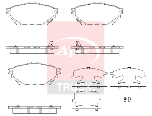 Set placute frana,frana disc PAD25749 APEC