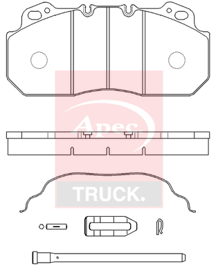 Set placute frana,frana disc PAD29090K APEC