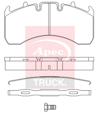 Set placute frana,frana disc PAD29177K APEC