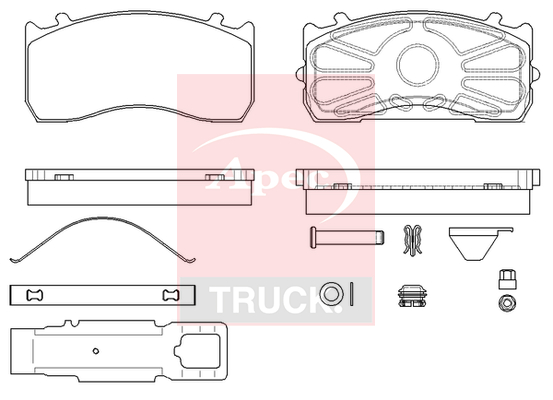 Set placute frana,frana disc PAD29183K APEC
