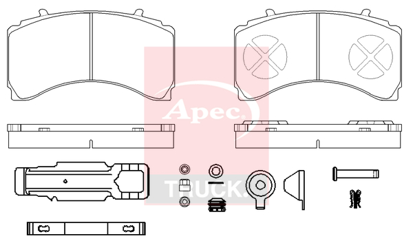 Set placute frana,frana disc PAD29244K APEC