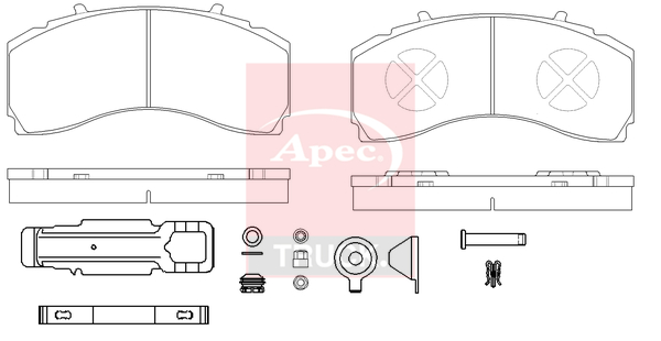 Set placute frana,frana disc PAD29246K APEC