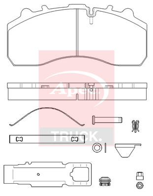 Set placute frana,frana disc PAD29278K APEC