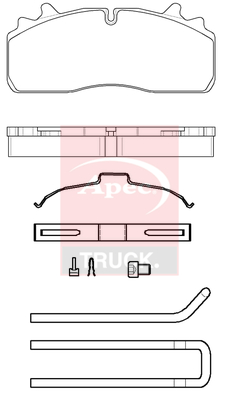 Set placute frana,frana disc PAD29284K APEC