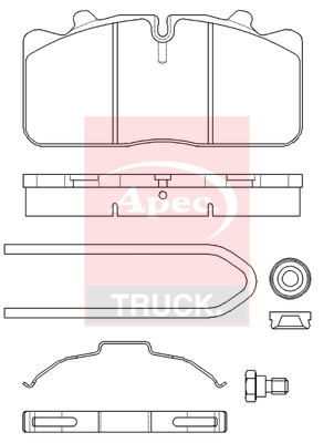 Set placute frana,frana disc PAD29285K APEC
