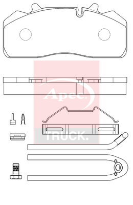 Set placute frana,frana disc PAD29313K APEC