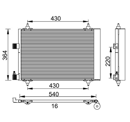 Condensator, climatizare 7110110 PowerMax