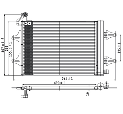 Condensator, climatizare 7110158 PowerMax