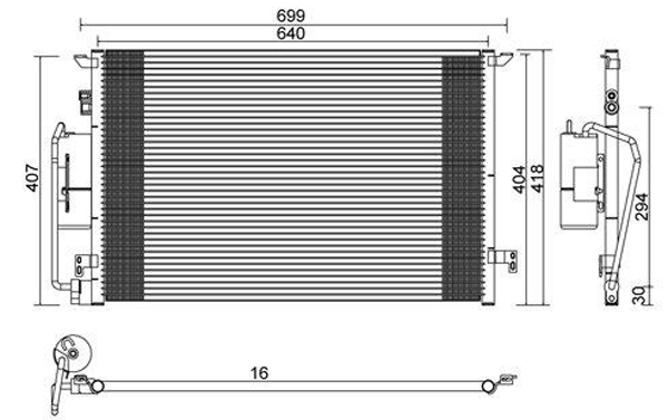 Condensator, climatizare 7110347 PowerMax