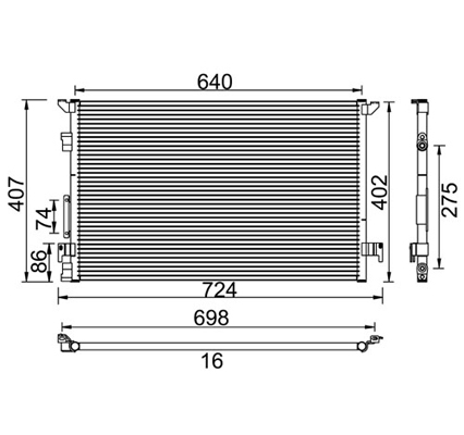 Condensator, climatizare 7110385 PowerMax