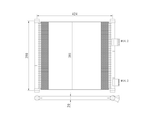 Condensator, climatizare 7110405 PowerMax