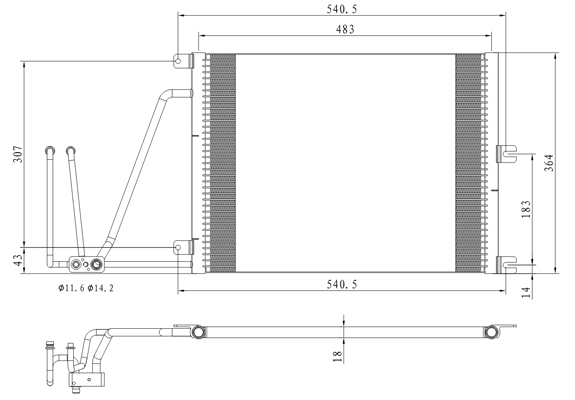 Condensator, climatizare 7110464 PowerMax