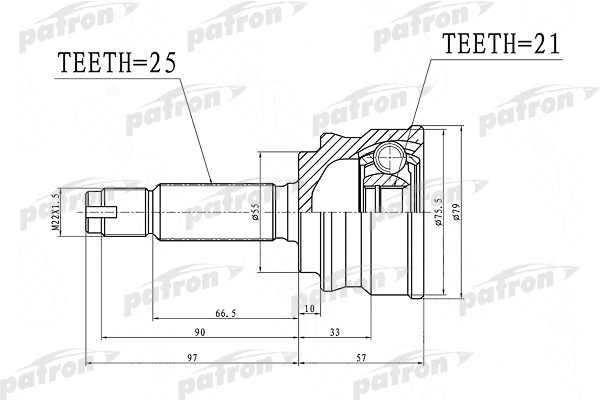 Set articulatie, planetara PCV1386 PATRON