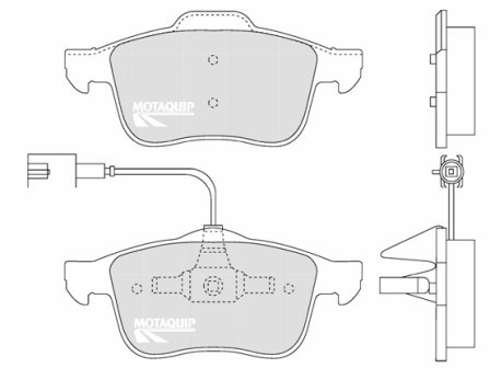 Set placute frana,frana disc LVXL1287 MOTAQUIP