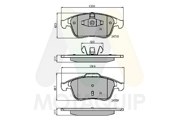 Set placute frana,frana disc LVXL1396 MOTAQUIP