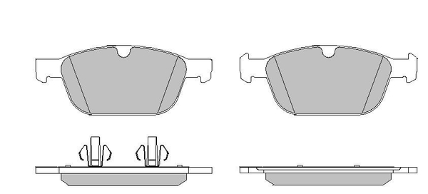 Set placute frana,frana disc LVXL1632 MOTAQUIP