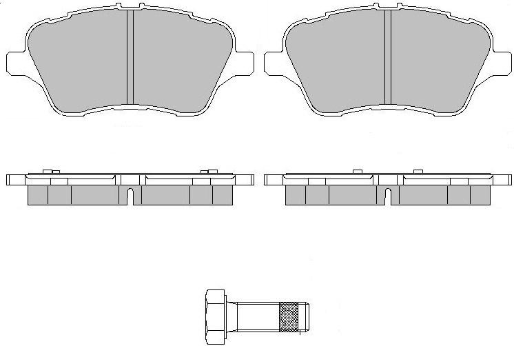 Set placute frana,frana disc LVXL1738 MOTAQUIP