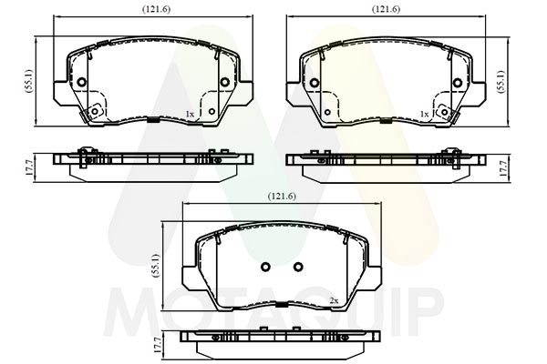 Set placute frana,frana disc LVXL2012 MOTAQUIP