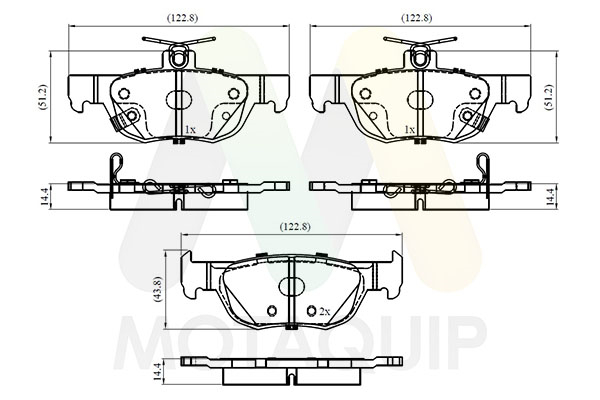 Set placute frana,frana disc LVXL2066 MOTAQUIP