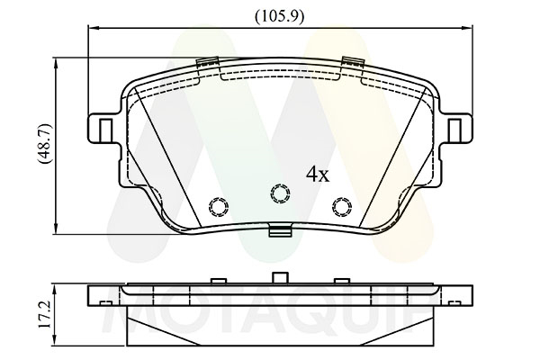 Set placute frana,frana disc LVXL2073 MOTAQUIP