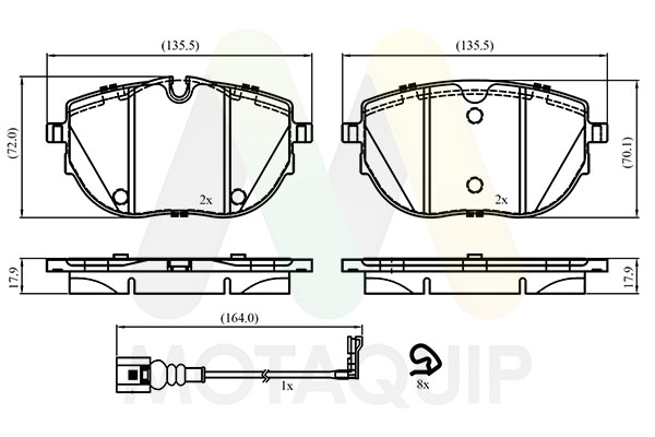 Set placute frana,frana disc LVXL2076 MOTAQUIP