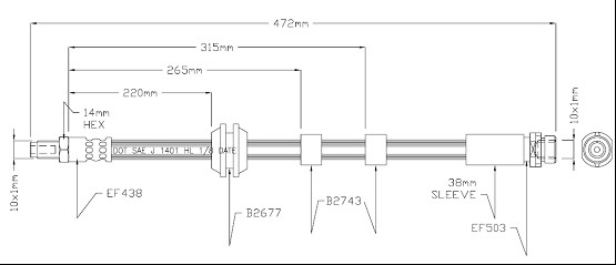 Furtun frana VBJ597 MOTAQUIP