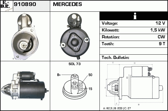 Starter 910890 EDR