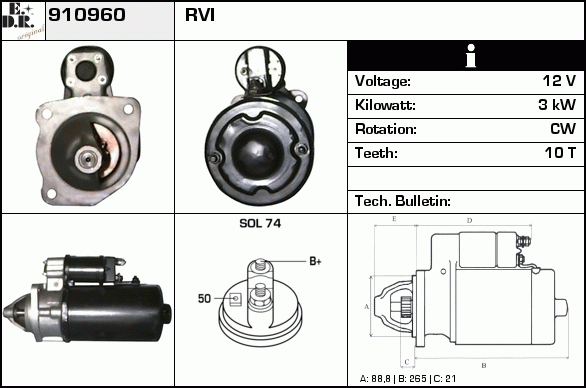 Starter 910960 EDR
