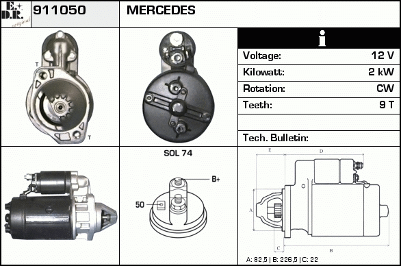Starter 911050 EDR