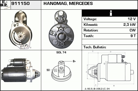 Starter 911150 EDR