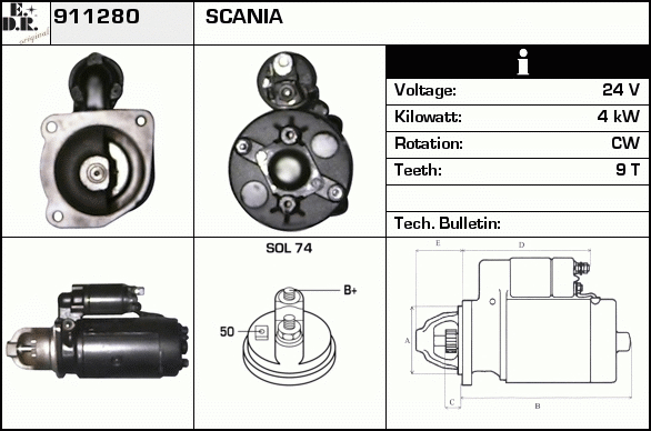Starter 911280 EDR