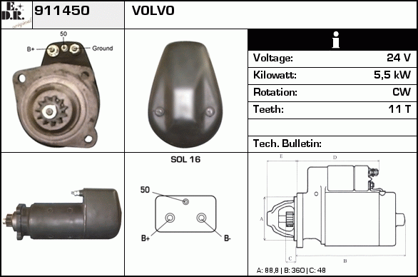 Starter 911450 EDR