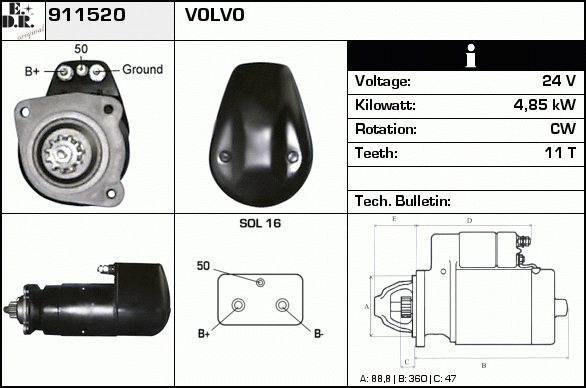 Starter 911520 EDR