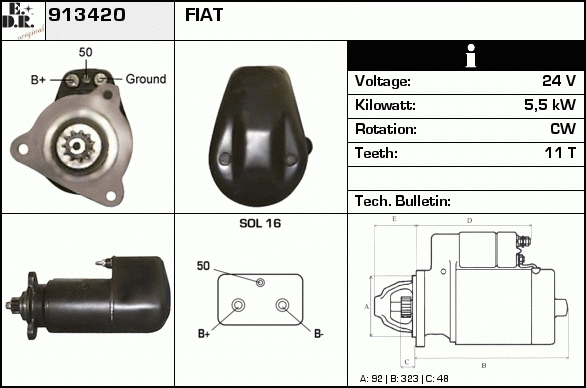 Starter 913420 EDR