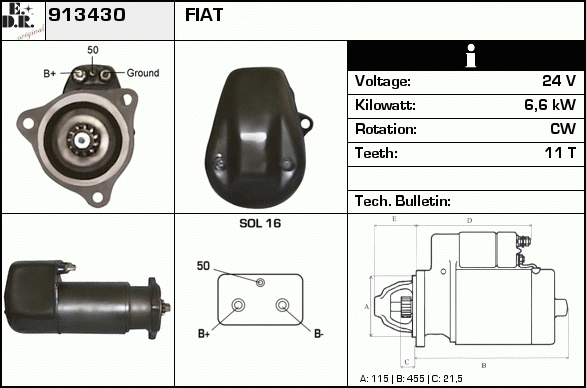 Starter 913430 EDR