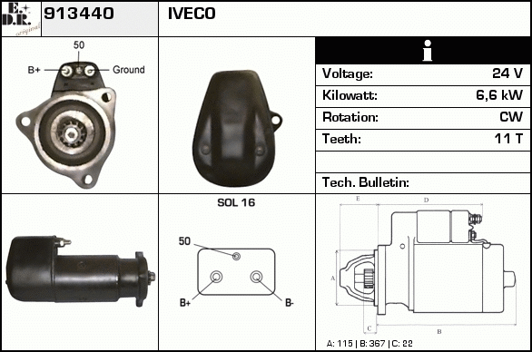 Starter 913440 EDR