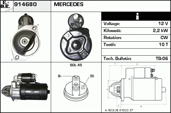 Starter 914680 EDR