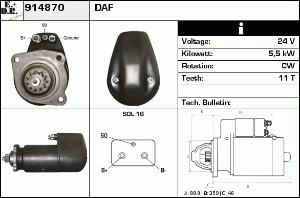 Starter 914870 EDR