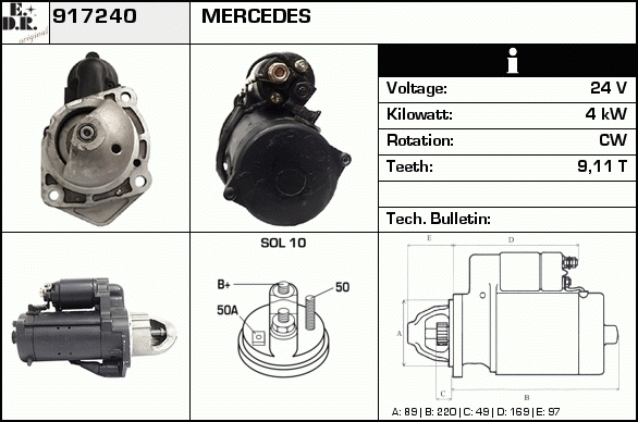 Starter 917240 EDR