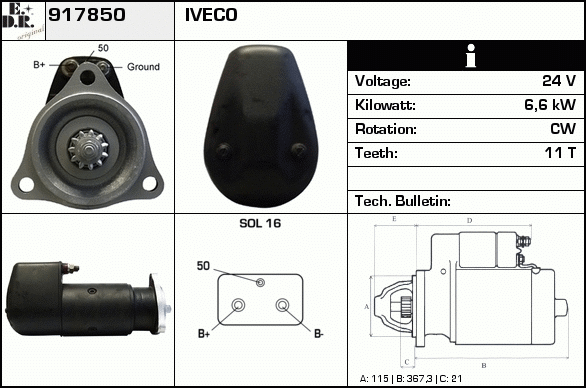 Starter 917850 EDR