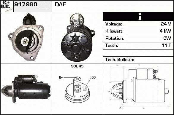Starter 917980 EDR