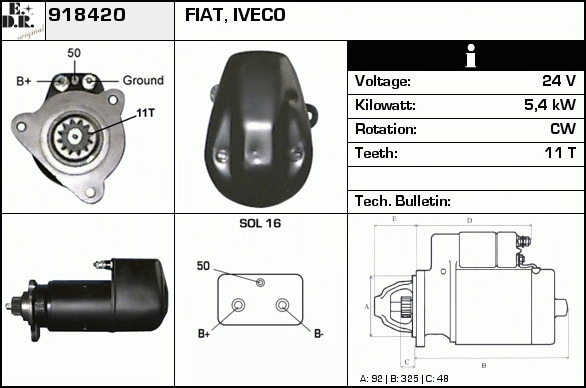 Starter 918420 EDR