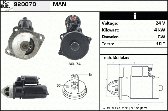 Starter 920070 EDR